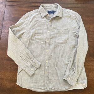 Vineyard Vines Double Cloth Shirt Button Up Gray Long Sleeve Men  Size M Cotton